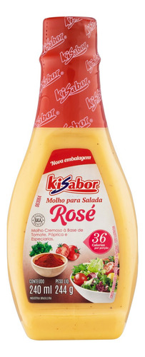 Molho para Salada Rosé Kisabor sem glúten em squeeze 244 g