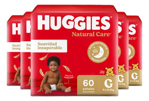 Pañales Huggies Supreme Care Cuidado Superior G Pack X5