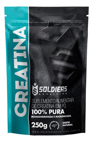 Creatina Monohidratada 250g - 100% Pura - Soldiers Nutrition