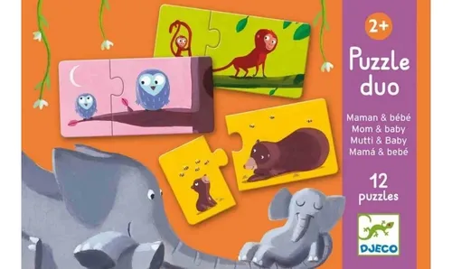 Juego 12 Puzzles Duo Mam Y Beb 2 A os Djeco MercadoLibre