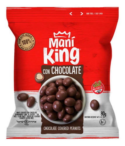 Maní King Con Chocolate Caja X 15 Unidades De 80g