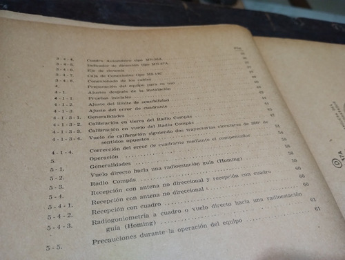 Manual Instrucciones Equipo Radio Compás Para Avión Bendix (Usado)