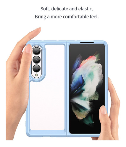 Para Funda Acrílica+tpu Colorida Para Samsung Galaxy Z
