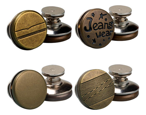 Vscovfa 4 Boton Instantaneo Repuesto Coser Metal Ajuste Jean