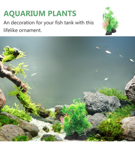 Adorno De Césped Artificial De Plástico Para Acuario, Pecera