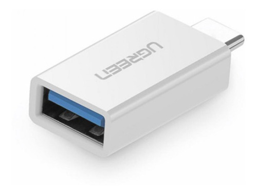 Adaptador OTG Ugreen Usb-3.0 hembra a USB-C macho, color blanco