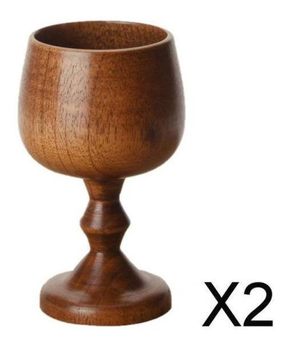 2x Taza De Madera Natural Hecha A Mano Café Té Cerveza