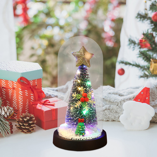 Colgante De Navidad Con Tapa De Cristal En Forma De Miniárbo