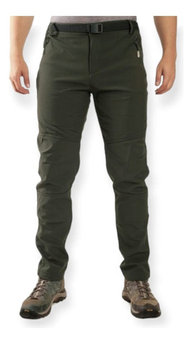 Pantalon Softshell De Hombre Termico Impermeable Invierno