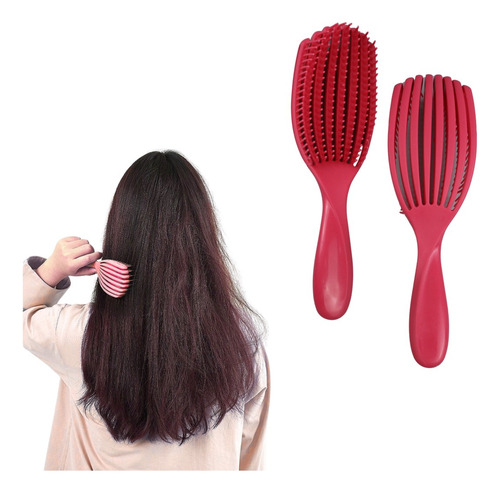 Cepillo Ajustable Desenredante Todo Tipo Cabello Húmedo Seco