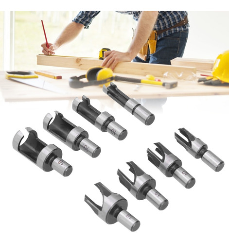 Broca For Tapones De Madera, 8 Piezas, Industrial, De Acero