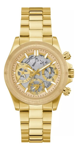 Reloj Para Dama Marca Guess Elegante Color De La Correa Dorado Color Del Bisel Dorado Color Del Fondo Dorado