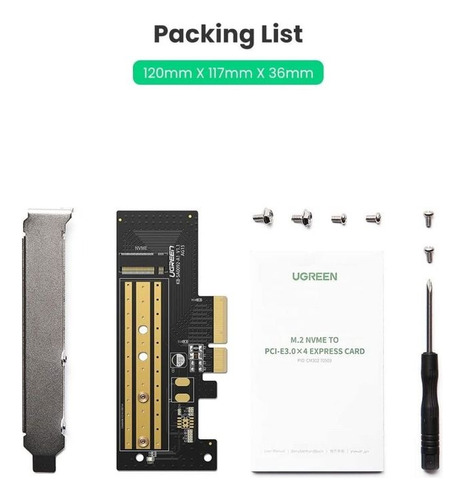 Tarjeta De Expansión M.2 Nvme A Pci-e 3.0 X 4 32gbps (Usado)