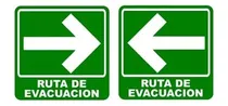 Comprar Kit 10 Señalamientos Ruta De Evacuación 20x20cm