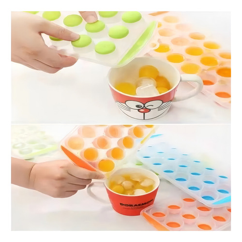 Molde De Silicona Para Hielo Formas Freezer Color Surtido