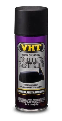 Pintura En Spray Vht Hood, Bumper & Trim Paint Negro