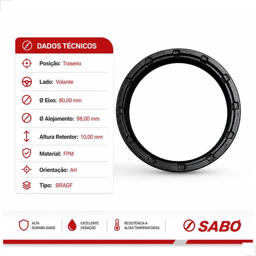 Retentor Traseiro Do Virabrequim Volante Gm Classic 1.0 8v