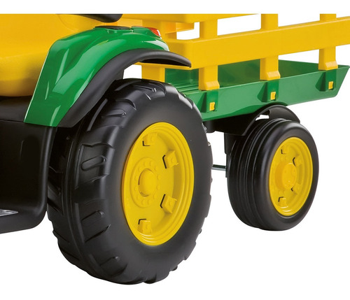 Trator Criança Elétrico Recarregavel Carretinha John Deere