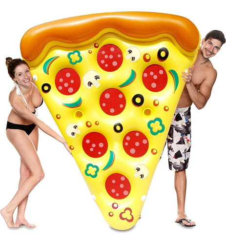 Flotador Gigante Joyin , Forma De Pizza, Con Portavasos
