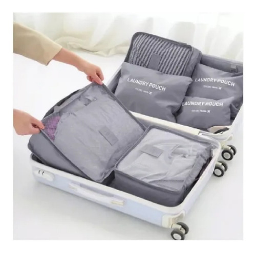 Organizador De Ropa Liso Set X 6 Para Valijas Lemi Equipajes