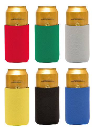 60 Pzs Funda Portalatas Y Botellas Neopreno Personalizable