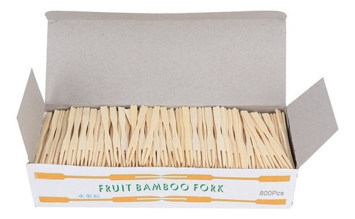 800 Tenedores Desechables De Bambú Para Tarta De Postre