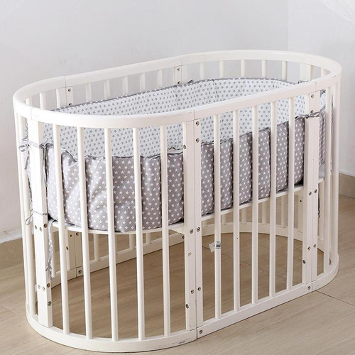 Cama De Bebé Parachoques Transpirable Lavable Forro De Cuna