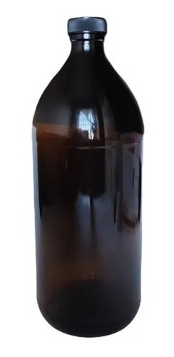 10 Botella Vidrio 1000 Ml Ambar Con Taparrosca (it-671)