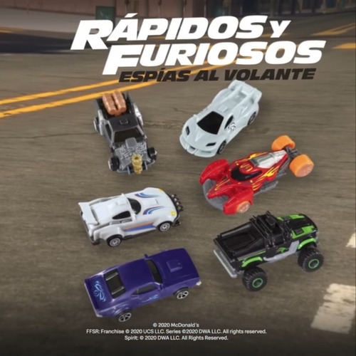 Coleccion Rápidos Y Furiosos Fast And Furious Mcdonald's