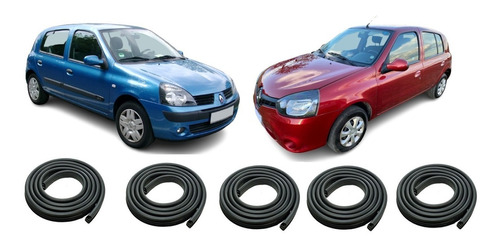 Clio 2 Mio 5 Puertas 2013 Burletes Kit De 5-4ptas + Baul