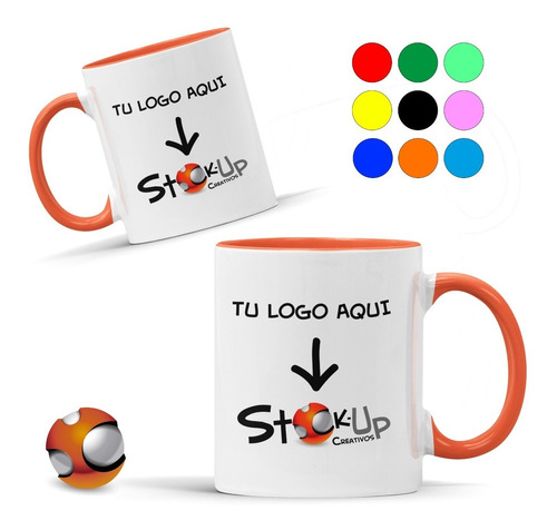 Taza Personalizada Color Interior Con Tu Imagen Ó Logotipo