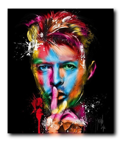Cuadro Decorativo Moderno David Bowie Colores / Tela