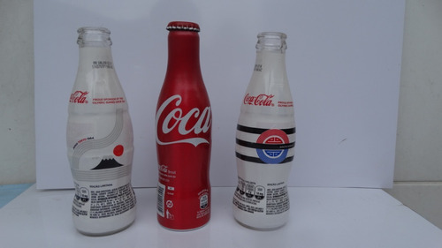 Lote Com 3 Garrafas De Coca Cola Antigas Vazias Perfeitas