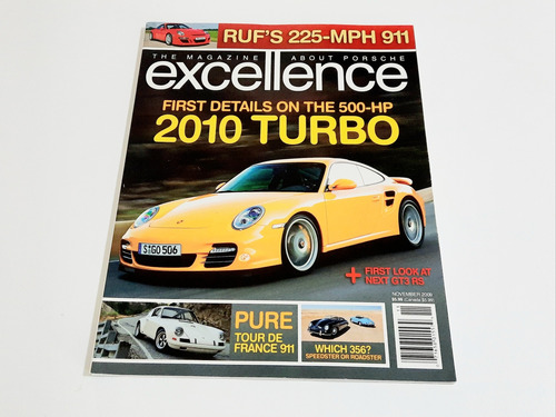 Revista Importada Porsche Excellence/ 911 Turbo/ Speedster/ 
