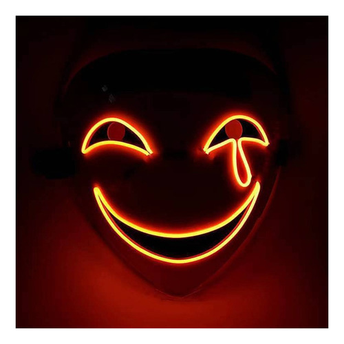Máscara Led De Halloween, Cara De Payaso Sonriente