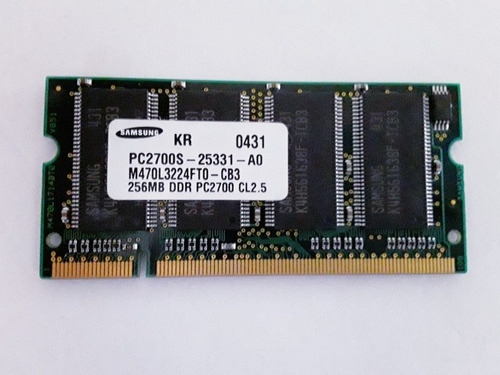 Memoria Ram 256mb Ddr Pc 2700 Laptop