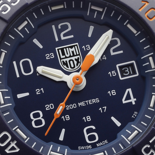 Set Reloj Y Correa Luminox Hombre Naranja Xs.3253.cbnsf.set