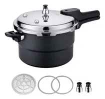 Comprar Ollas Express Presion 5l aluminio Compatib Inducción Plateado
