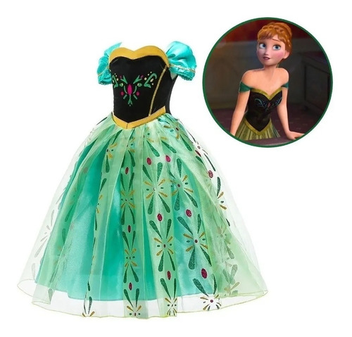 Disfraz De Princesa Anna Para Niña Frozen Party Cumpleaños | Meses sin  intereses