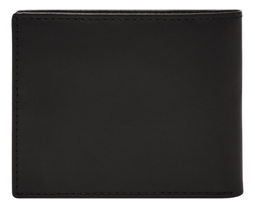 Cartera Hombre Fossil Derrick De Piel Color Negro