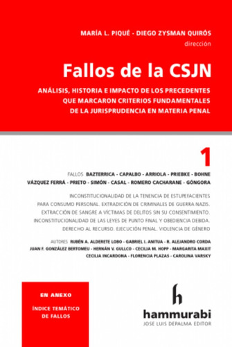 Fallos De La Csjn 1 / Piqué - Syzman Quirós