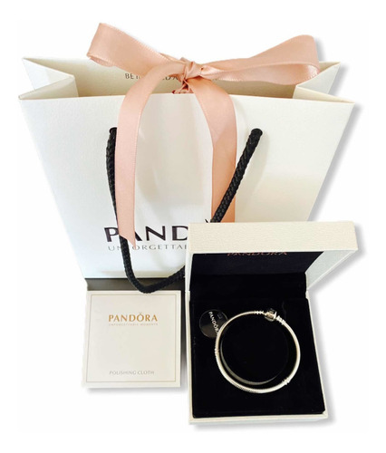 Imagen 4 de 5 de Pulsera Pandora Clásica Original 100% Plata 925 / 17cm