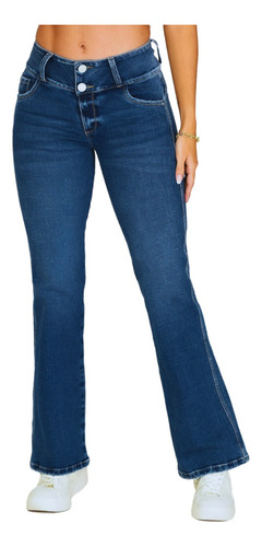 Jeans Colombiano Mujer Semicampana Levantacola  - T22010509