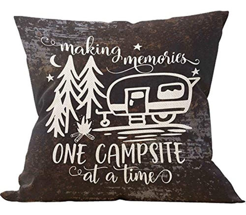 Making Memories One Campsite At A Time Throw Pillow Case, Ca