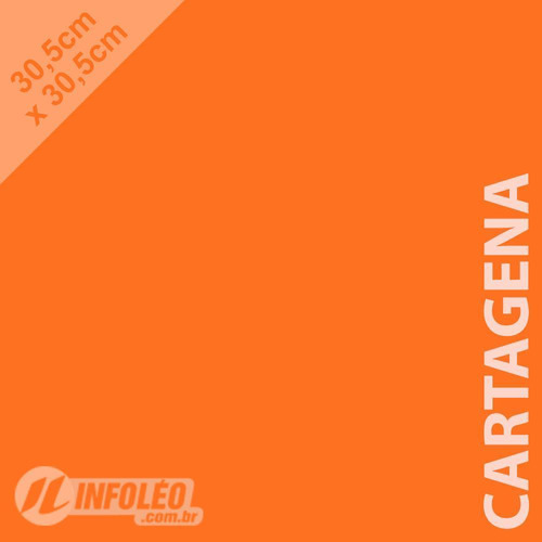 Papel 180g 30,5x30,5cm Cartagena Laranja Color Plus 10 Fls