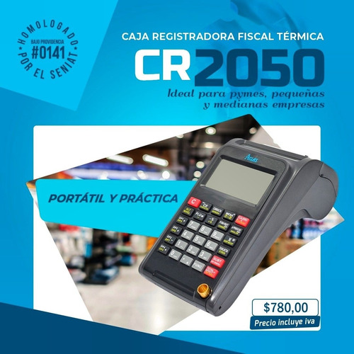 Caja Registradora Fiscal Aclas Cr2050 Incluye Disp. Interno