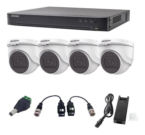 Kit Turbohd 1080p Dvr 4 Ch 4 Cámaras Domo Interior 2.8 Mm