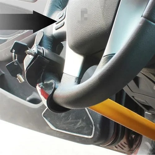 Traba Volantes Anti Robo Seguridad Auto Modo T Con 2 Llave