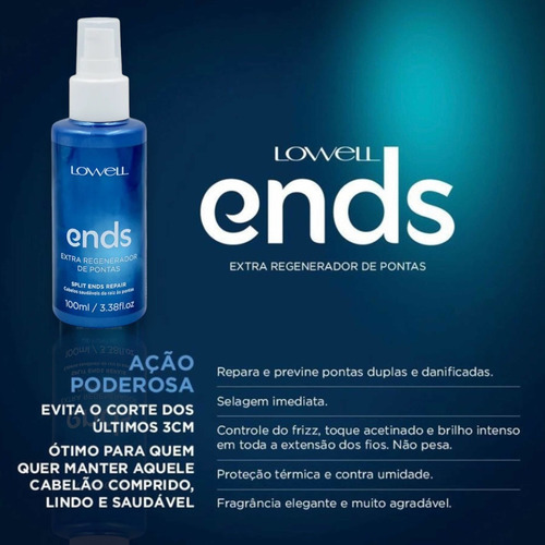 Leave-in Extra Regenerador De Pontas Ends 100ml - Lowell