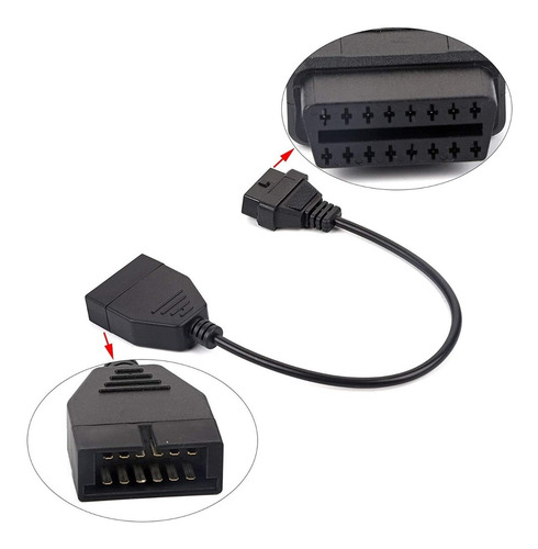 Imagen 4 de 5 de Adaptador Obd2 16 Pines A Obd Gm Daewoo 12 Pines